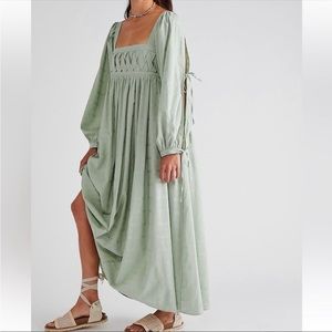 Free People Dreamweaver Maxi Dress - Mint - Size Small